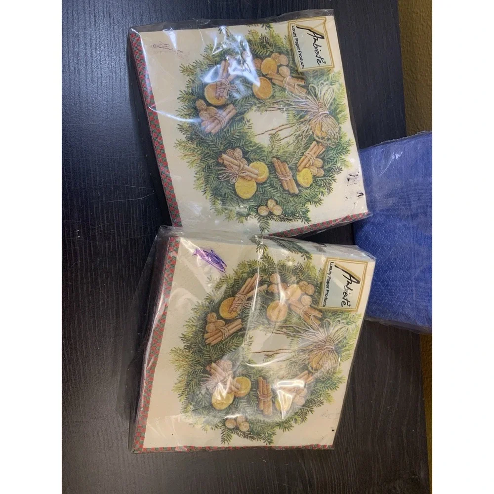 Set Of 3 Pkgs Ambiente Caspari Paper Napkins Lunch Cocktail Flower Party‎
